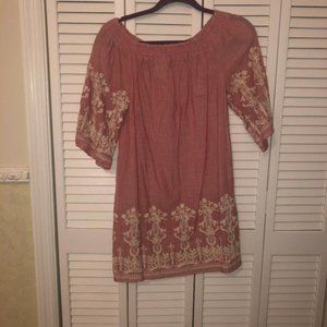 Pink Off the Shoulder Dress